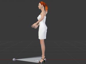 Woman in a Dress 012 3D Model