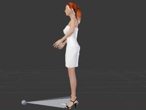 Woman in a Dress 012 3D Model