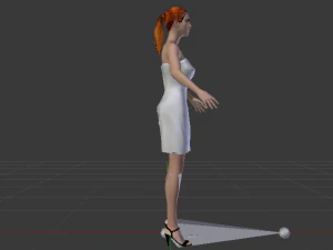 Woman in a Dress 012 3D Model