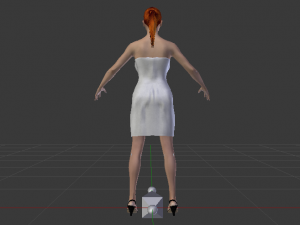 Woman in a Dress 012 3D Model