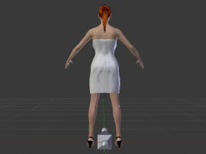 Woman in a Dress 012 3D Model