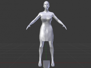 Woman in a Dress 012 3D Model