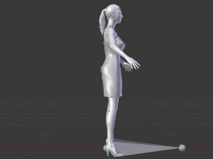 Woman in a Dress 012 3D Model