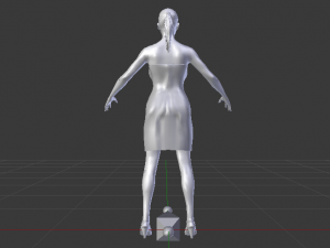 Woman in a Dress 012 3D Model
