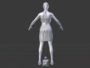 Woman in a Dress 012 3D Model