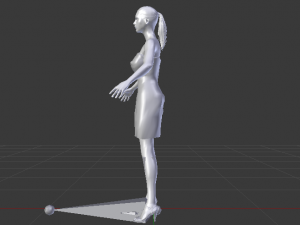 Woman in a Dress 012 3D Model