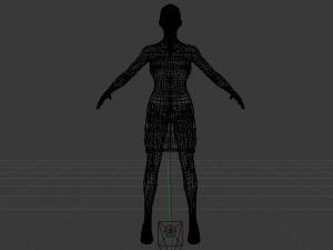 Woman in a Dress 012 3D Model