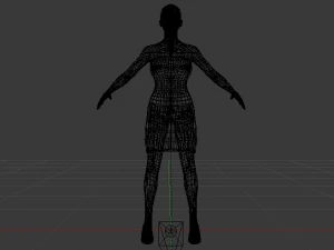 Woman in a Dress 012 3D Model