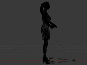 Woman in a Dress 012 3D Model