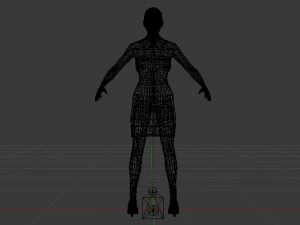 Woman in a Dress 012 3D Model