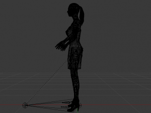 Woman in a Dress 012 3D Model
