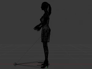 Woman in a Dress 012 3D Model