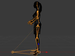 Woman in a Dress 012 3D Model