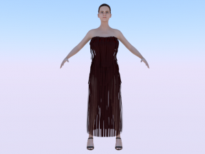 Woman in a Dress 013 3D Model