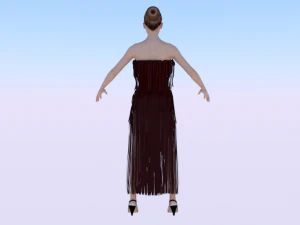Woman in a Dress 013 3D Model
