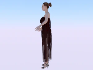 Woman in a Dress 013 3D Model