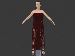 Woman in a Dress 013 Modèle 3D