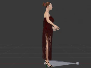 Woman in a Dress 013 3D Model