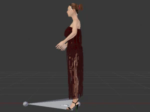 Woman in a Dress 013 3D Model