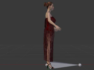 Woman in a Dress 013 3D Model
