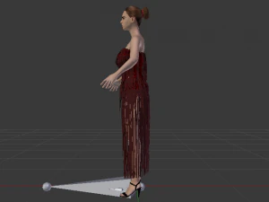 Woman in a Dress 013 3D Model