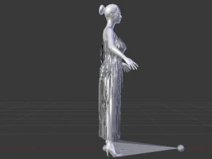 Woman in a Dress 013 3D Model