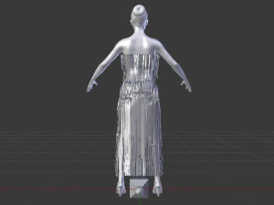 Woman in a Dress 013 3D Model