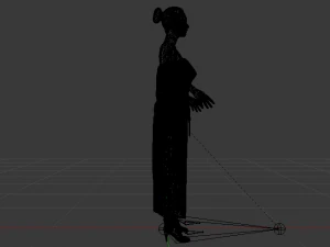 Woman in a Dress 013 3D Model