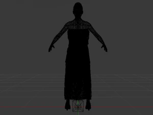 Woman in a Dress 013 3D Model