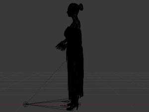 Woman in a Dress 013 3D Model