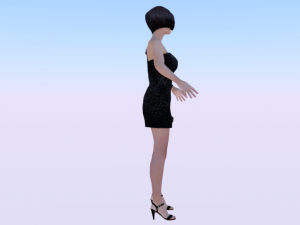 Woman in a Dress 014 Model 3D