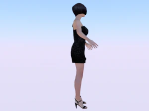 Woman in a Dress 014 3D Model