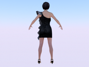 Woman in a Dress 014 Model 3D