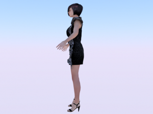 Woman in a Dress 014 Model 3D