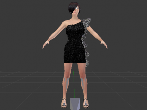 Woman in a Dress 014 Model 3D