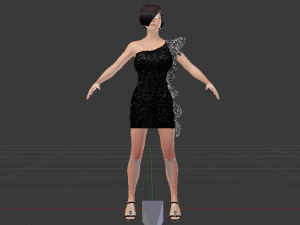 Woman in a Dress 014 3D Model