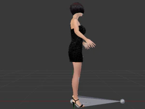 Woman in a Dress 014 3D Model