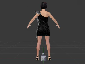Woman in a Dress 014 3D Model