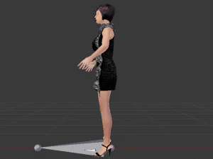 Woman in a Dress 014 3D Model