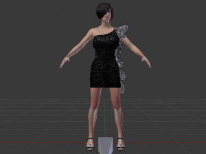 Woman in a Dress 014 Model 3D