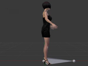 Woman in a Dress 014 3D Model