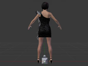 Woman in a Dress 014 3D Model