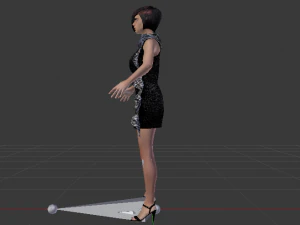 Woman in a Dress 014 3D Model