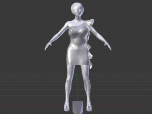 Woman in a Dress 014 Model 3D