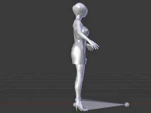 Woman in a Dress 014 3D Model