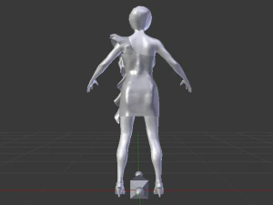Woman in a Dress 014 3D Model