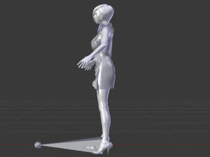 Woman in a Dress 014 3D Model