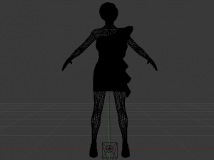 Woman in a Dress 014 Model 3D