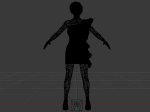Woman in a Dress 014 3D Model