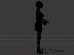 Woman in a Dress 014 3D Model
